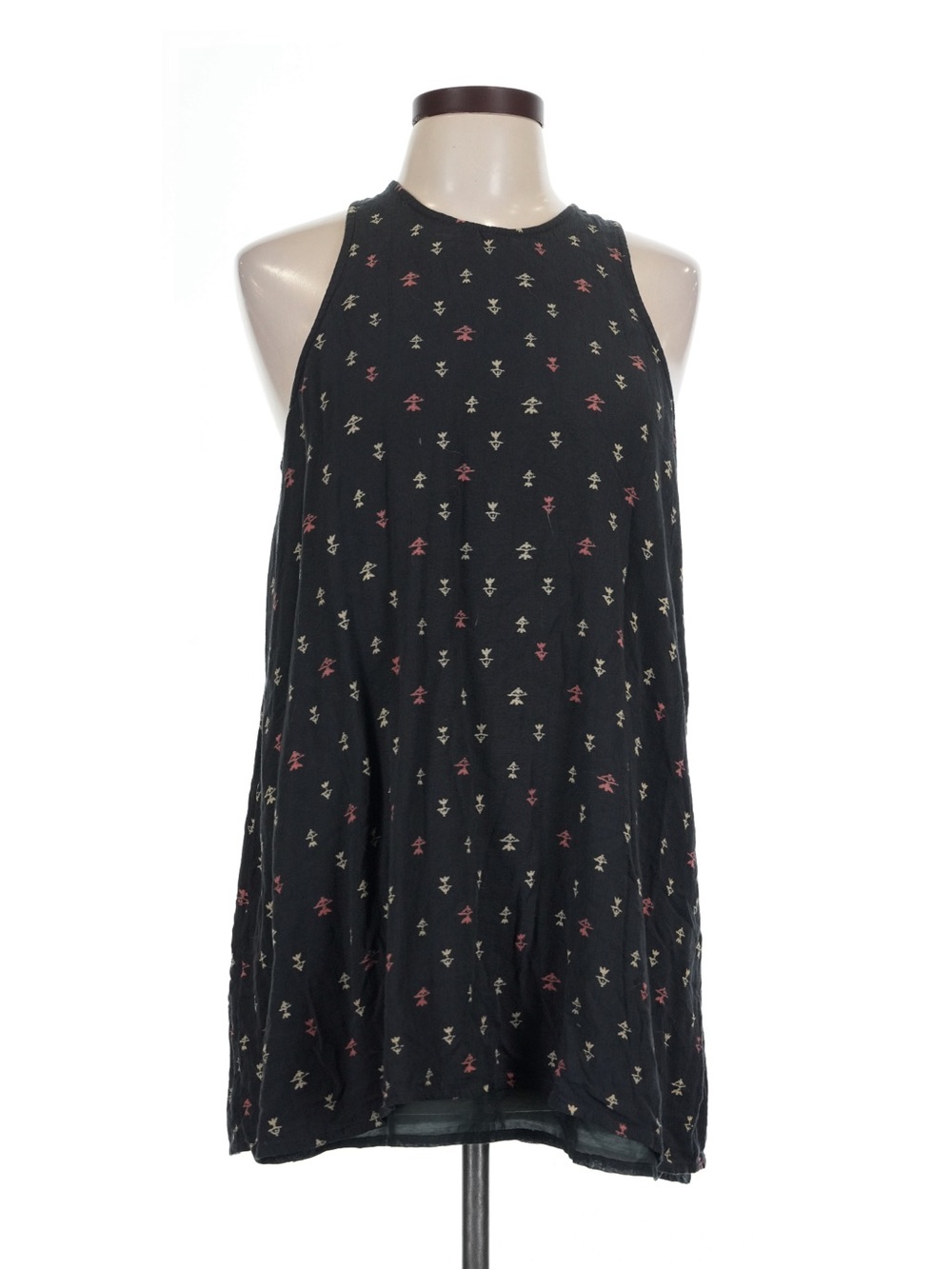 Billabong Black Floral Tank with Pink and Cream Accents